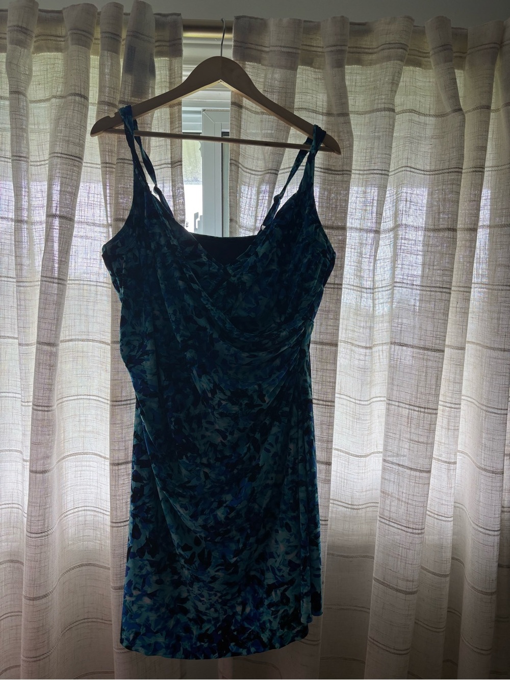 Blue Floral bathing suit